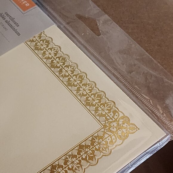 Gartner Studio Gold Foil Double Motif Printable Most Printers 15ct Certificates - Picture 15 of 16